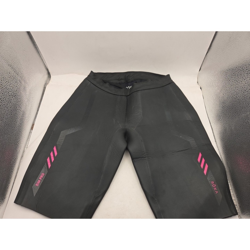 ROKA Shorts Women's Small SIM Pro II Buoyancy Black with Pink - Pre Owned